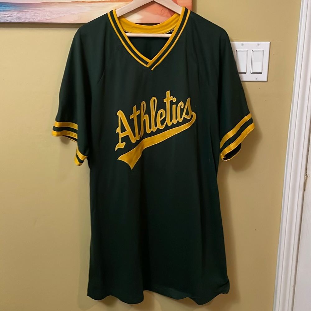 Oakland Athletics Baseball Field V-neck Jersey Green Unisex